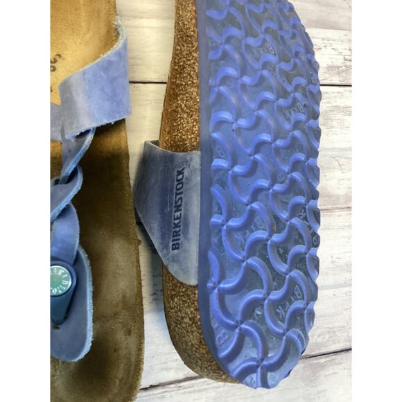 Birkenstock Gizeh Braided Blue Suede T-Strap Sandals – Size 38 - Picture 6 of 6
